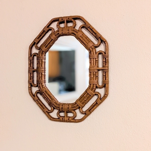 Homco Brown 1983 Boho Wall Mirror - Picture 1 of 6